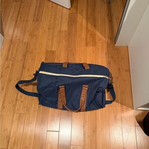 Herschel Canvas Weekend Duffel Bag with Brown Accents